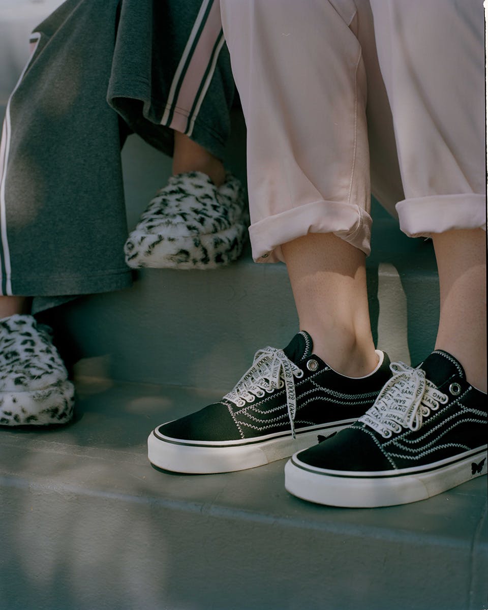 vans x sandy liang old skool shoes